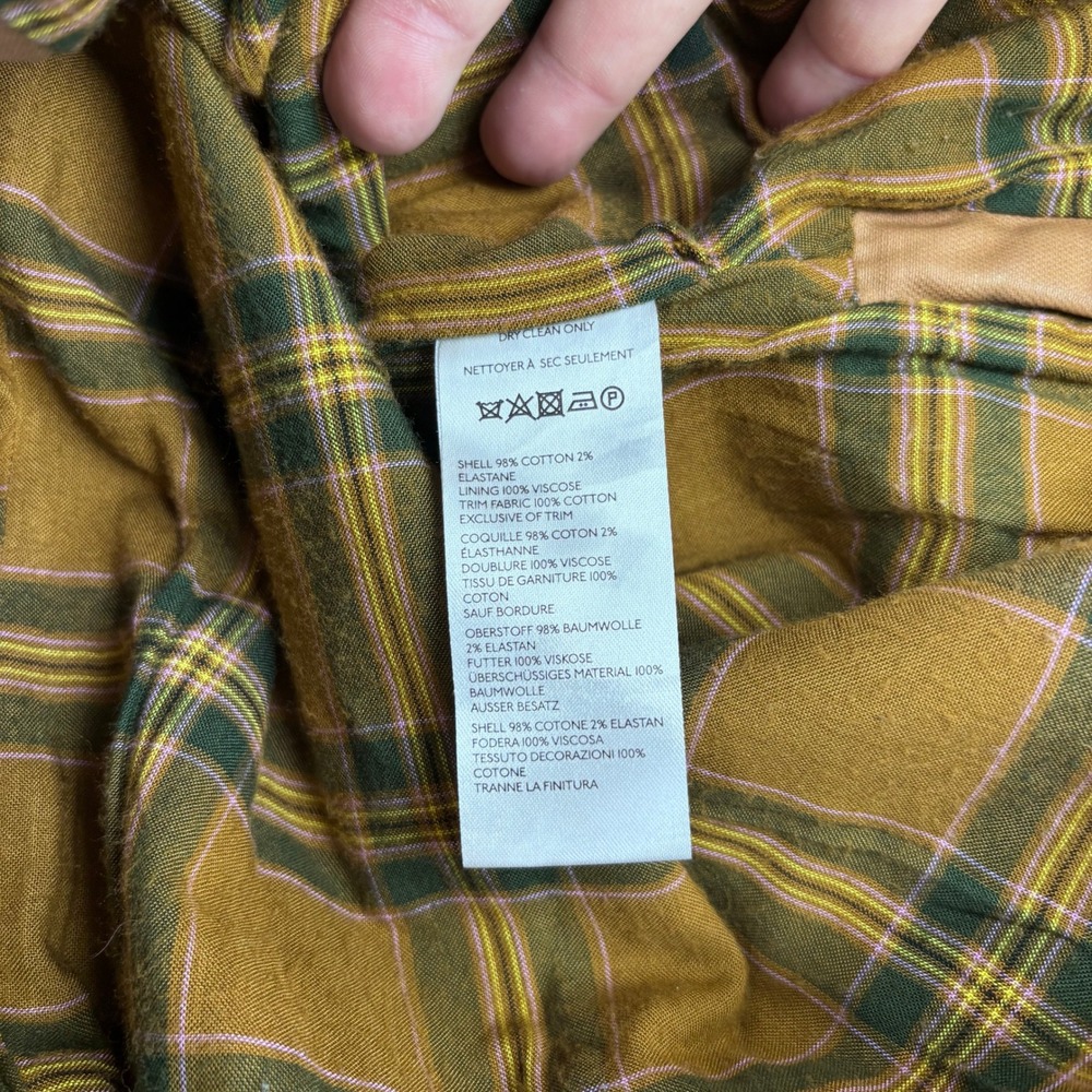 Pilcro Anthropologie Heritage Barn Jacket Women L Brown Corduroy Trim Field Coat - Picture 4 of 9